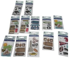 Sandylion Essentials Scrapbook 3D Stickers Lot 11 Packs NEW